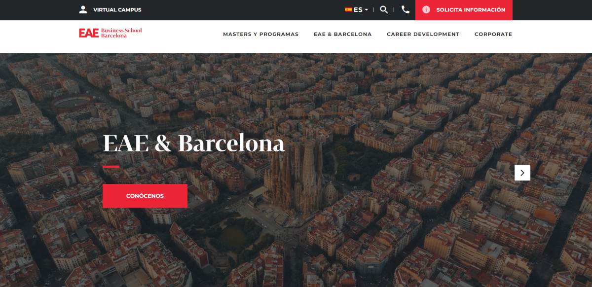 Página principal de EAE Barcelona