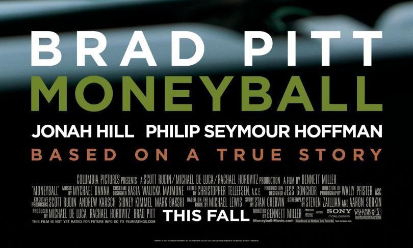 Cartel promocional de la película Moneyball.