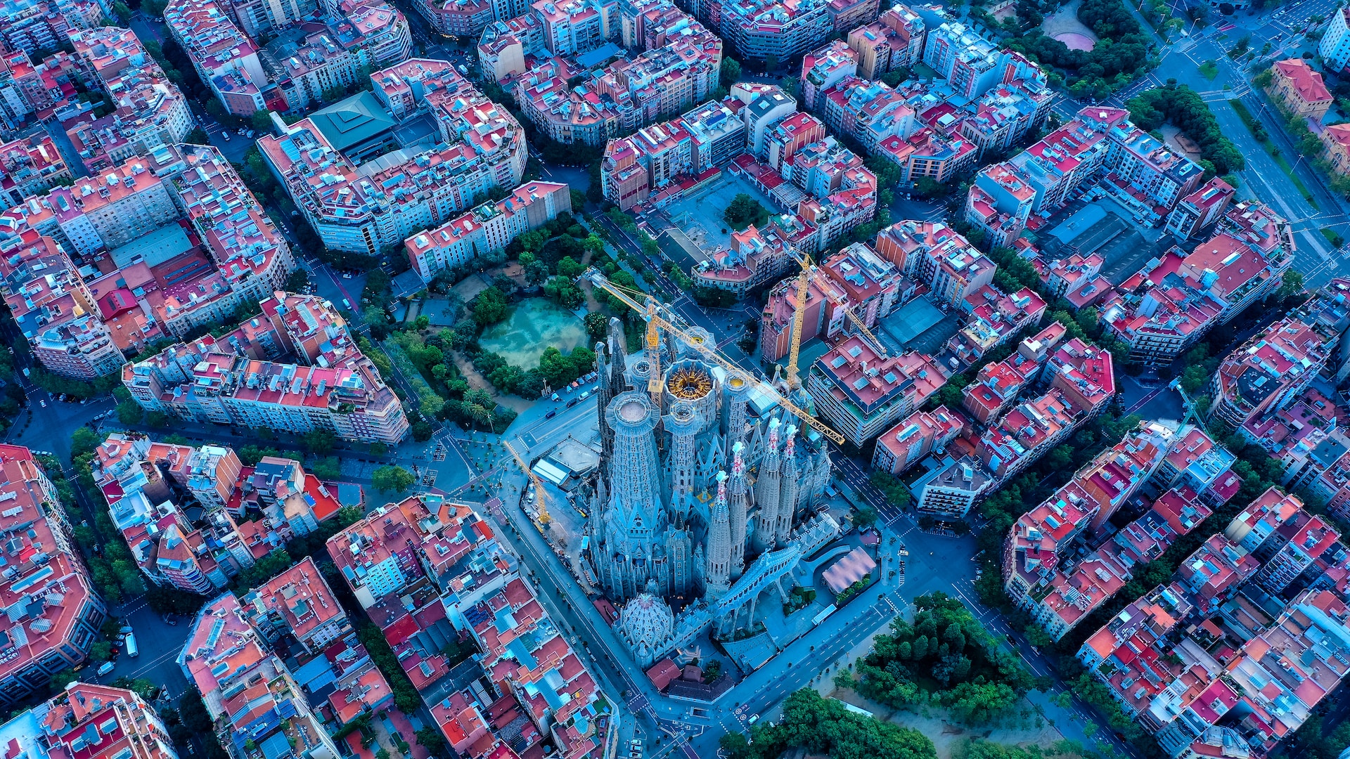 Foto aérea de Barcelona, L'Eixample.
